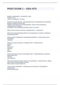 POAT EXAM 1 &ndash; USA-ATX QUESTIONS WITH CORRECT ANSWERS