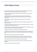 POAT Midterm Exam Questions and Answers Fully Solved