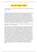 Psy 402 Topic 5 DQ 1&vert; VERIFIED GUIDE