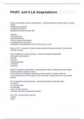 POAT- unit 5 LE Amputations Questions and Answers 2024