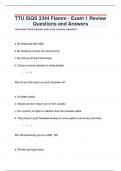 TTU ISQS 3344 Flamm - Exam 1 Review Questions and Answers