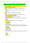 HESI A2 Anatomy and Physiology&comma;100&percnt; CORRECT