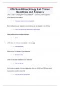 UTA Microbiology Correctly Answered Questions&vert; UpToDate &vert; Already Graded A&plus;