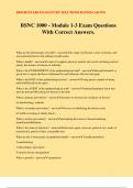 BSNC 1000 - Module 1-3 Exam Questions With Correct Answers&period;