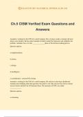 Ch&period;5 CISM Verified Exam Questions and Answers