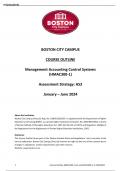 Management Accounting Control Systems &lpar;HMAC300-1&rpar; Assessment Strategy&colon; AS3 January &ndash; June 2024 