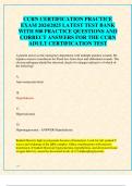 CCRN CERTIFICATION PRACTICE EXAMS &lpar;CCRN ADULT&comma; CCRN PEDIATRICS & CCRN NEONATAL&rpar; 2024&sol;2025 LATEST TEST BANK WITH REAL EXAM PRACTICE QUESTIONS AND CORRECT ANSWERS FOR THE CCRN  CERTIFICATION TESTS 2024&sol;2025