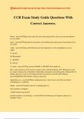 CCR Exam Study Guide Questions With Correct Answers&period;