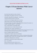 Chapter 12 Exam Questions With Correct Answers