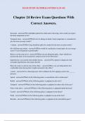 Chapter 24 Review Exam Questions With Correct Answers&period;