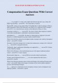 Compensation Exam Questions With Correct Answers