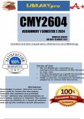 CMY2604 Assignment 1 &lpar;COMPLETE QUESTIONS & ANSWERS&rpar; Semester 2 2024 &lpar;669339&rpar;- DUE 19 August 2024