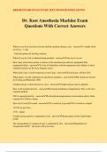 Dr&period; Kost Anesthesia Machine Exam Questions With Correct Answers