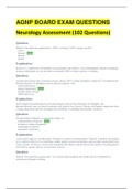 AGNP Board Exam Question and Answers - Neurology Prescribing_ Complete Solution Rated A.