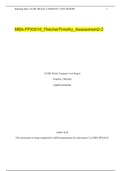 MBA-FPX5010_FletcherTimothy_Assessment2-2,100% CORRECT
