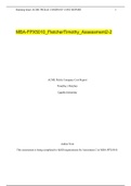 MBA-FPX5010&lowbar;FletcherTimothy&lowbar;Assessment2-2&comma;100&percnt; CORRECT