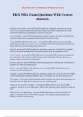 EKG NHA Exam Questions With Correct Answers&period;