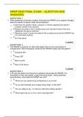 NRNP 6640 FINAL EXAM &ndash; QUESTION AND ANSWERS