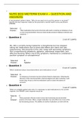NURS 6630 MIDTERM EXAM 4 &ndash; QUESTION AND ANSWERS