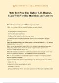State Test Prep Fire Fighter I&comma; II&comma; Hazmat&period; Exam With Verified Questions and Answers