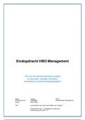 Eindopdracht fase 1 HBO Bachelor Management (NIEUWE STIJL 2020) cijfer 8,1 + beoordeling en verbeterpunten