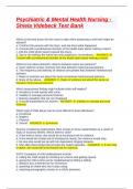 Test Bank For Psychiatric Mental Health Nursing