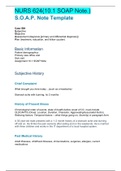 NURS 624&lpar;10&period;1 SOAP Note&period;&rpar;
