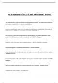 NDAEB review exam 2024 with 100&percnt; correct answers