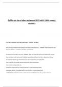 California farm labor test exam 2023 with 100&percnt; correct answers