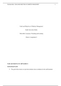 Goals and Objectives of Diabetes Management South University Online NSG 4028&comma; Concepts of Teaching and Learning Week 4&comma; Assignment 2 &lpar; latest  2022&sol;2023 &rpar; complete solution