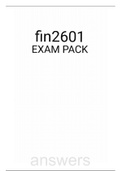 FIN2601 EXAM PACK 2021