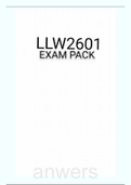 LLW2601 EXAM PACK 2021