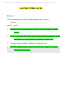 NSG 5000 WEEK 4 QUIZ &sol; NSG5000 WEEK 4 QUIZ &lpar;NEWEST&rpar; &vert; 100 &percnt; CORRECT &vert; SOUTH UNIVERSITY 