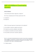 NUR 634 Midterm Examination Questions and Answers (Latest Version): Grand Canyon University