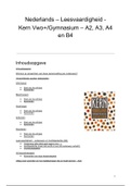 Nederlands – Leesvaardigheid -  Kern Vwo+/Gymnasium onderbouw – A2, A3, A4 en B4