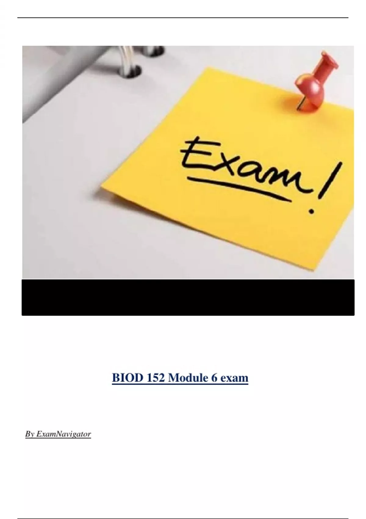 BIOD 152 Module 6 + Actual Exam ( Latest 2024 / 2025 ) Actual Questions ...