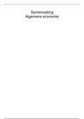 Samenvatting Algemene economie 1