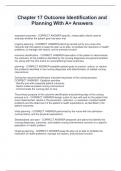 Chapter 17 Outcome Identification and  Planning With A&plus; Answers