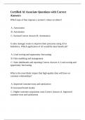Certified AI Associate Questions with Correct Answers&period;