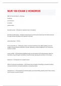 NUR 160 EXAM 2 HONDROS QUESTIONS WITH ANSWERS