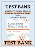 Test Bank for Calculating Drug Dosages&colon; A Patient-Safe Approach To Nursing And Math 2nd Edition By Sandra Luz Martinez De Castillo And Maryanne Werner-Mccullough ISBN 9780803624962 Chapter 1-22 &vert; Complete Guide A&plus;