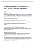 CALIFORNIA DRIVER-S HANDBOOK 2022 QUESTIONS AND ANSWERS&period;