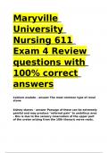 Maryville University Nursing 611 Exam 4 Review questions with 100- correct answers&period;