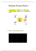 Physics Class notes  1/15 | Nuclear Fusion | Easy to understand!