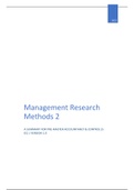 Summary of Management Research Methods 2