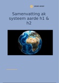 uitgebreide samenvatting aardrijkskunde systeem aarde h1 + h2 