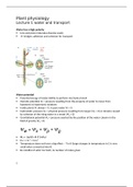 Plant physiology lecture and tutorial notes