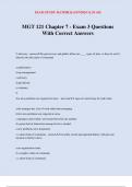 MGT 121 Chapter 7 - Exam 3 Questions With Correct Answers