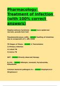 Pharmacology Treatment of Infection &lpar;with 100- correct answers&rpar;&period;