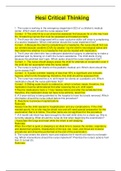 HESI A2 CRITICAL THINKING FILES QUESTIONS AND ANSWERS&lpar; DOWNLOAD TO SCORE AN A&rpar;